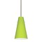 Besa Lighting Cierro Stem Pendant, Chartreuse, Satin Nickel Finish, 1x9W LED 1TT-412435-LED-SN - alternate 1